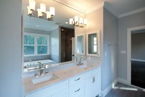 Luxury bathroom by Chryssa Wolfe with Hanlon Design Build